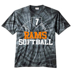 Load image into Gallery viewer, RAM Softball/Baseball Black Tye Dye
